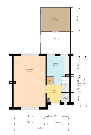 Floorplan - Waddenstraat 31, 1779 XA Den Oever